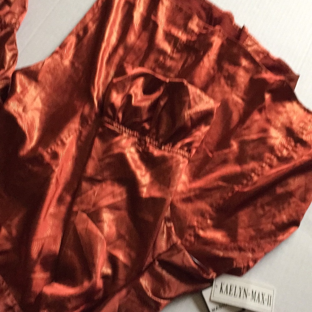 Rust & Gold Button Down tip - Picture 3 of 3